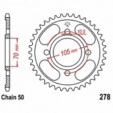 Звезда задняя JT JTR278.36