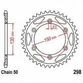 Звезда задняя JT JTR298.40