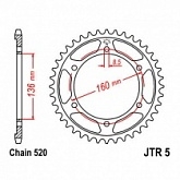 Звезда задняя JT JTR5.47 Black