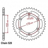 Звезда задняя JT JTR510.50