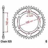 Звезда задняя JT JTR6.42