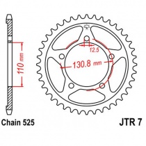 Звезда задняя JT JTR7.44