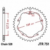 Звезда задняя JT JTR751.38