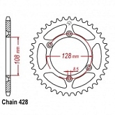 Звезда задняя JT JTR797.57