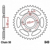 Звезда задняя JT JTR849.38