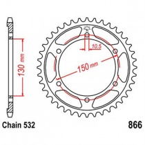 Звезда задняя JT JTR866.38
