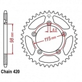 Звезда задняя JT JTR894.50 Black