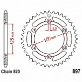 Звезда задняя JT JTR897.53