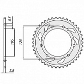 Звезда задняя Sunstar 1-1446-53
