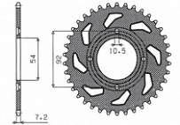 Звезда задняя Sunstar 1-2046-49