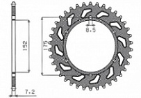 Звезда задняя Sunstar 1-2682-57