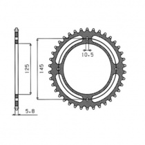 Звезда задняя Sunstar 1-3538-40