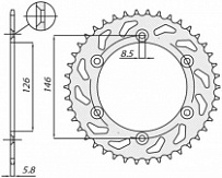 Звезда задняя Sunstar 1-3577-48