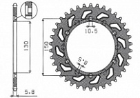Звезда задняя Sunstar 1-3612-48