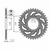 Звезда задняя Sunstar 1-4437-38