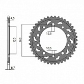Звезда задняя Sunstar 1-5500-45