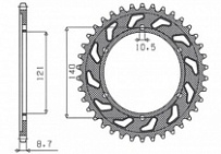 Звезда задняя Sunstar 1-5536-40