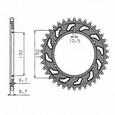 Звезда задняя Sunstar 1-5601-40