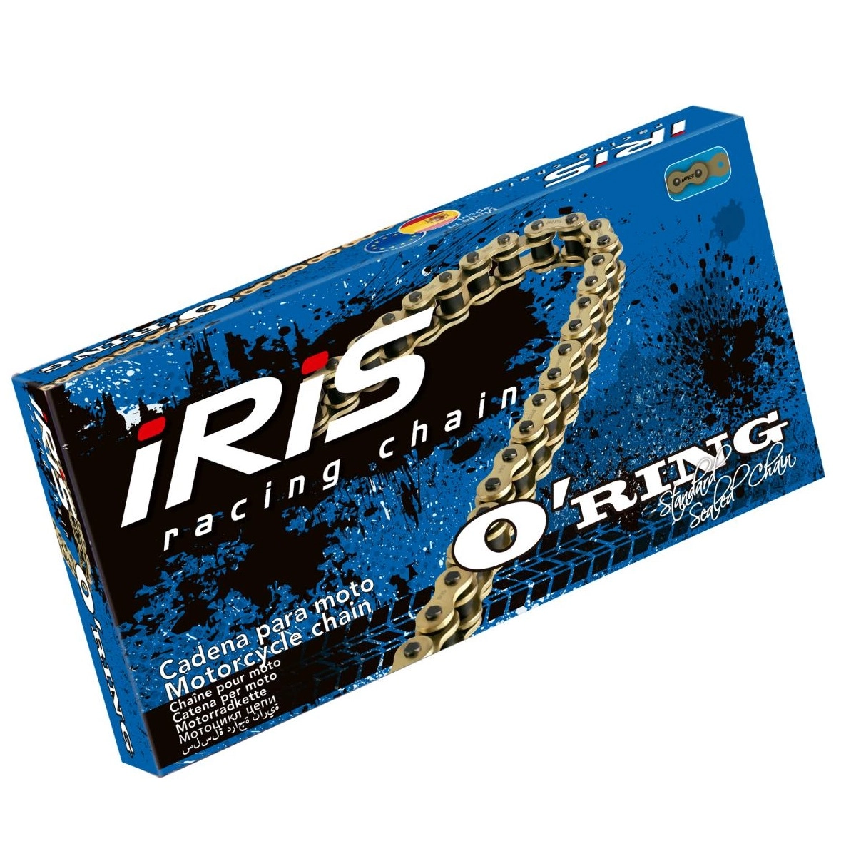 Замок ланцюга приводний Iris 428 G&B OR/1-FJ Gold/Black