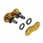 Замок цепи приводной Regina 530 G&B ZRP2/44-ZJ Gold/Black