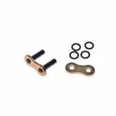 Замок цепи приводной Iris 520 G&B OR/1-ZJ Gold/Black