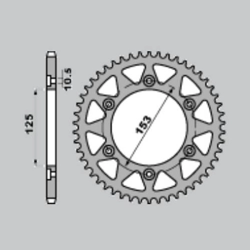 Зірка задня CHT 288.50EC