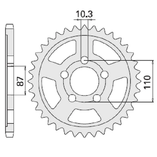 Зірка задня CHT 828.49K