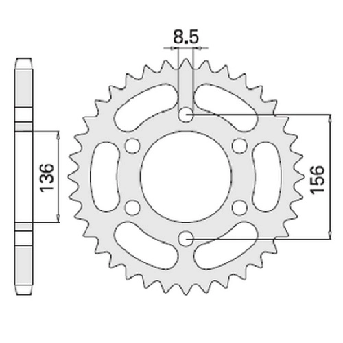 Зірка задня CHT 830.46K