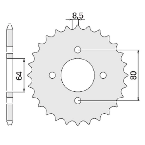 Зірка задня CHT 834.37K