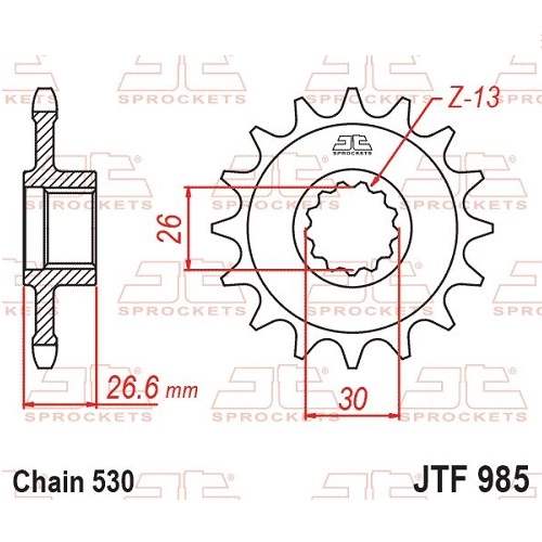 Зірка передня JT JTF985.19RB