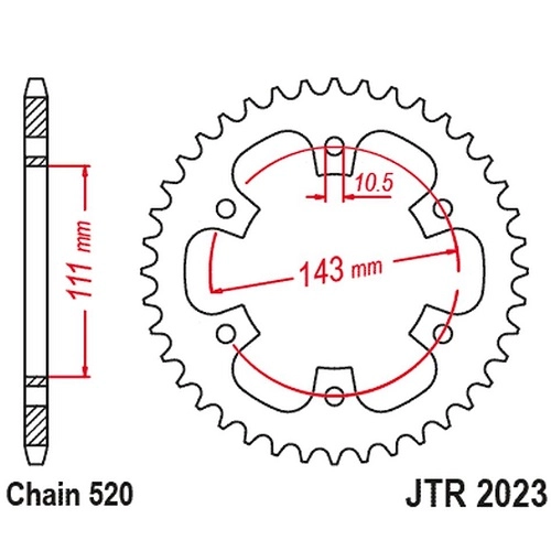 Зірка задня JT JTR2023.42
