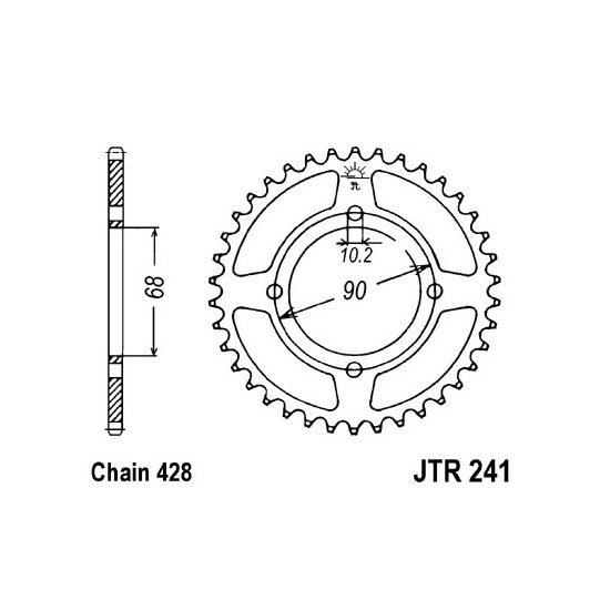 Зірка задня JT JTR241.45