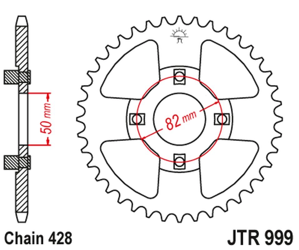Зірка задня JT JTR999.45