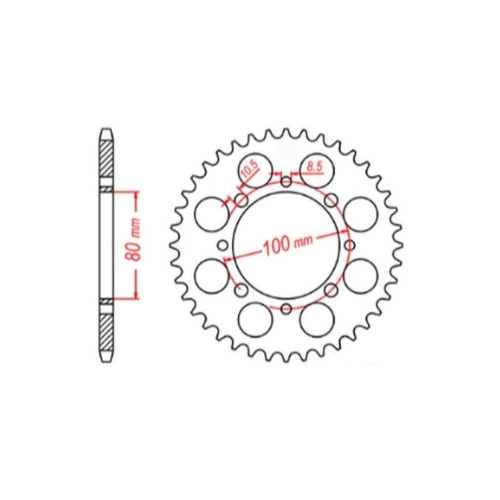 Зірка задня MTX Parts 11-113-41