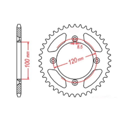 Зірка задня MTX Parts 11-209-49