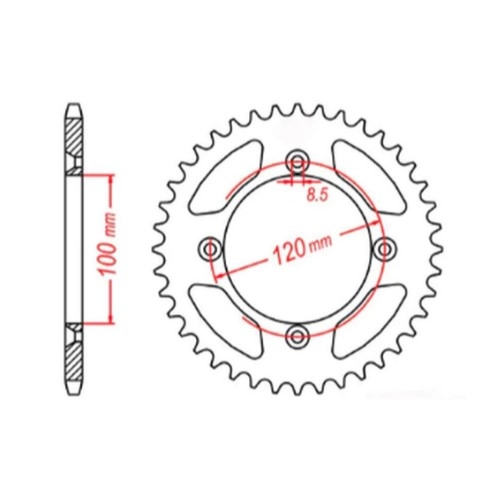 Зірка задня MTX Parts 11-209-52