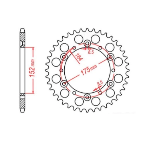 Зірка задня MTX Parts 11-2H0-50