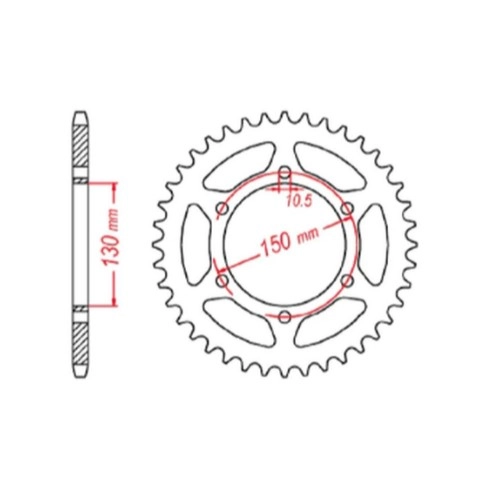 Зірка задня MTX Parts 11-305-46