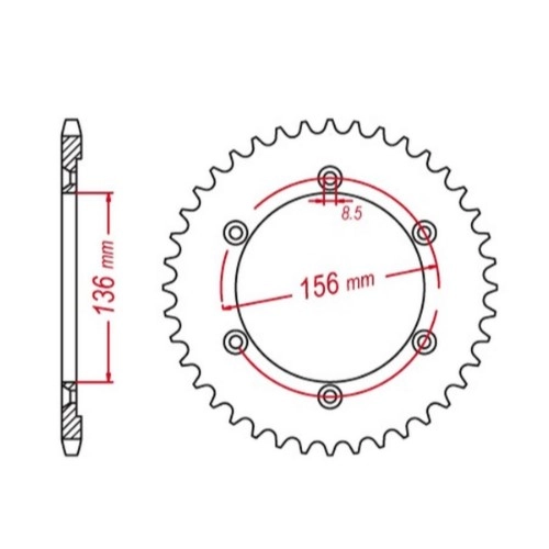 Зірка задня MTX Parts 11-32E-43