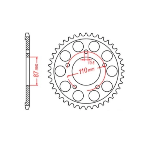 Зірка задня MTX Parts 11-33C-48