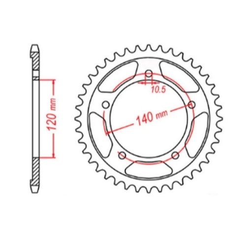 Зірка задня MTX Parts 11-35F-45