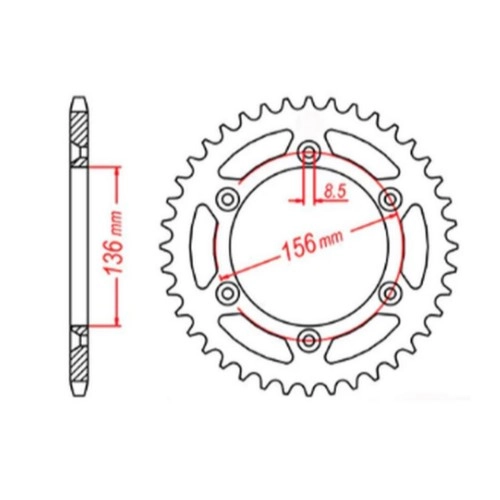 Зірка задня MTX Parts 11-415-43