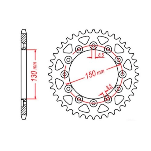Зірка задня MTX Parts 11-428/2-41