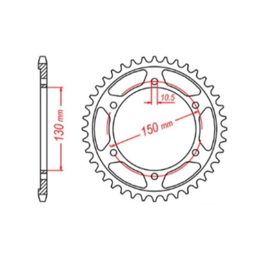 Зірка задня MTX Parts 11-4NX-42