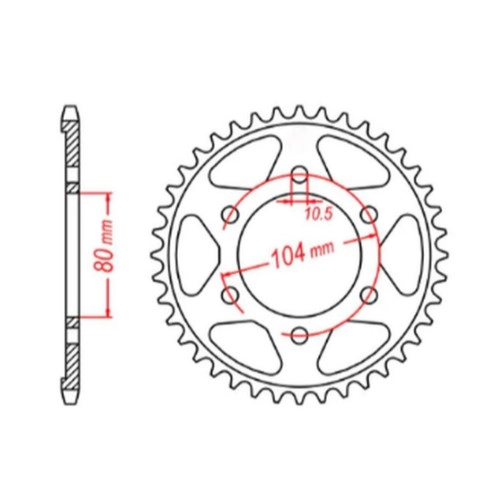 Зірка задня MTX Parts 11-503-44