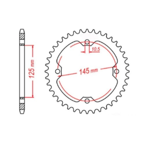 Зірка задня MTX Parts 11-5TG-38