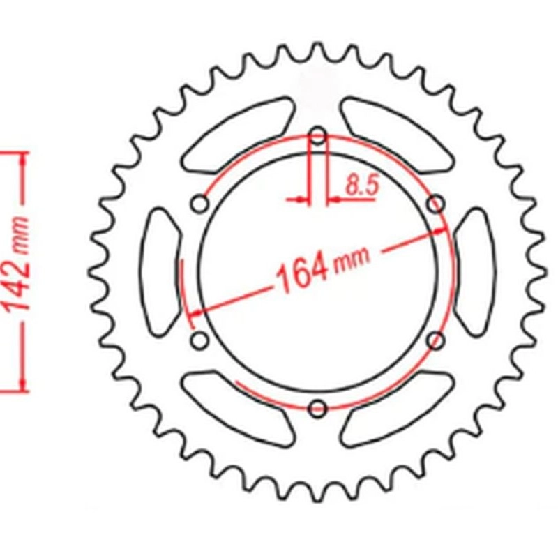 Зірка задня MTX Parts 11-HY2-44