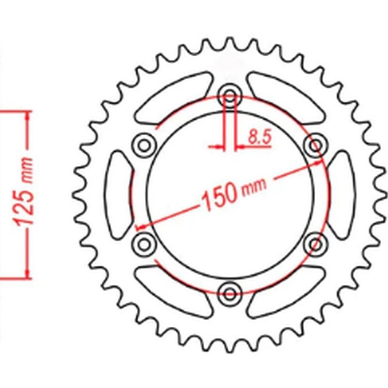 Зірка задня MTX Parts 11-KM1-42