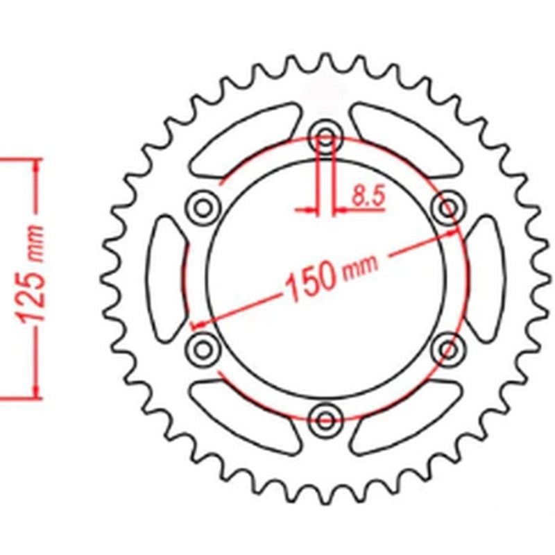 Зірка задня MTX Parts 11-KM1-46