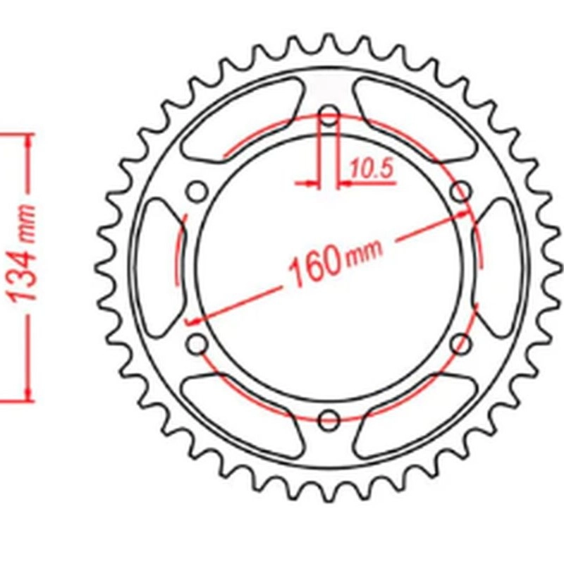 Зірка задня MTX Parts 11-MBW-42